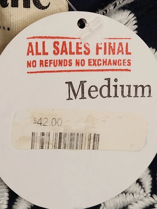 Savanna Jane Navy Floral Embroidered Tie-Strap Tank Top Size Medium NWT - Picture 3 of 11